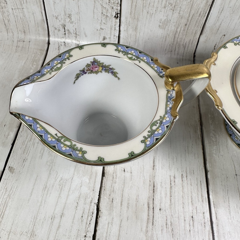 Vintage Noritake Favorita‎ Morimura Gold Trim  Cream and Sugar Bowl - Picture 13 of 16